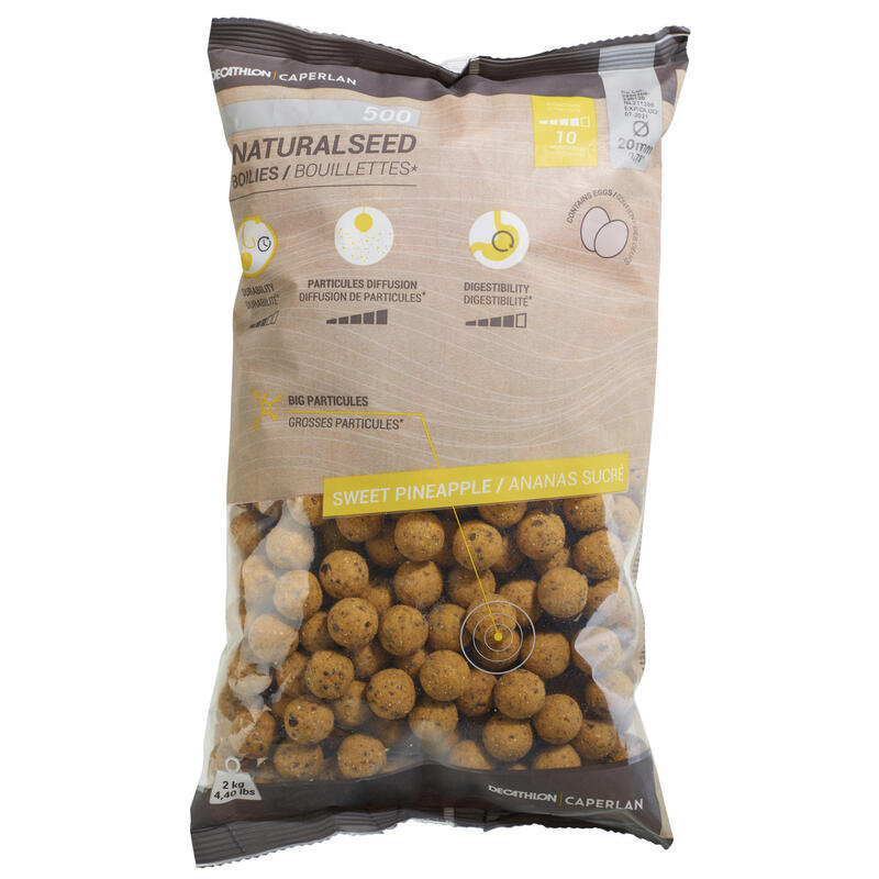 Boilies na kaprařinu NaturalSeed 20 mm 2 kg Ananas