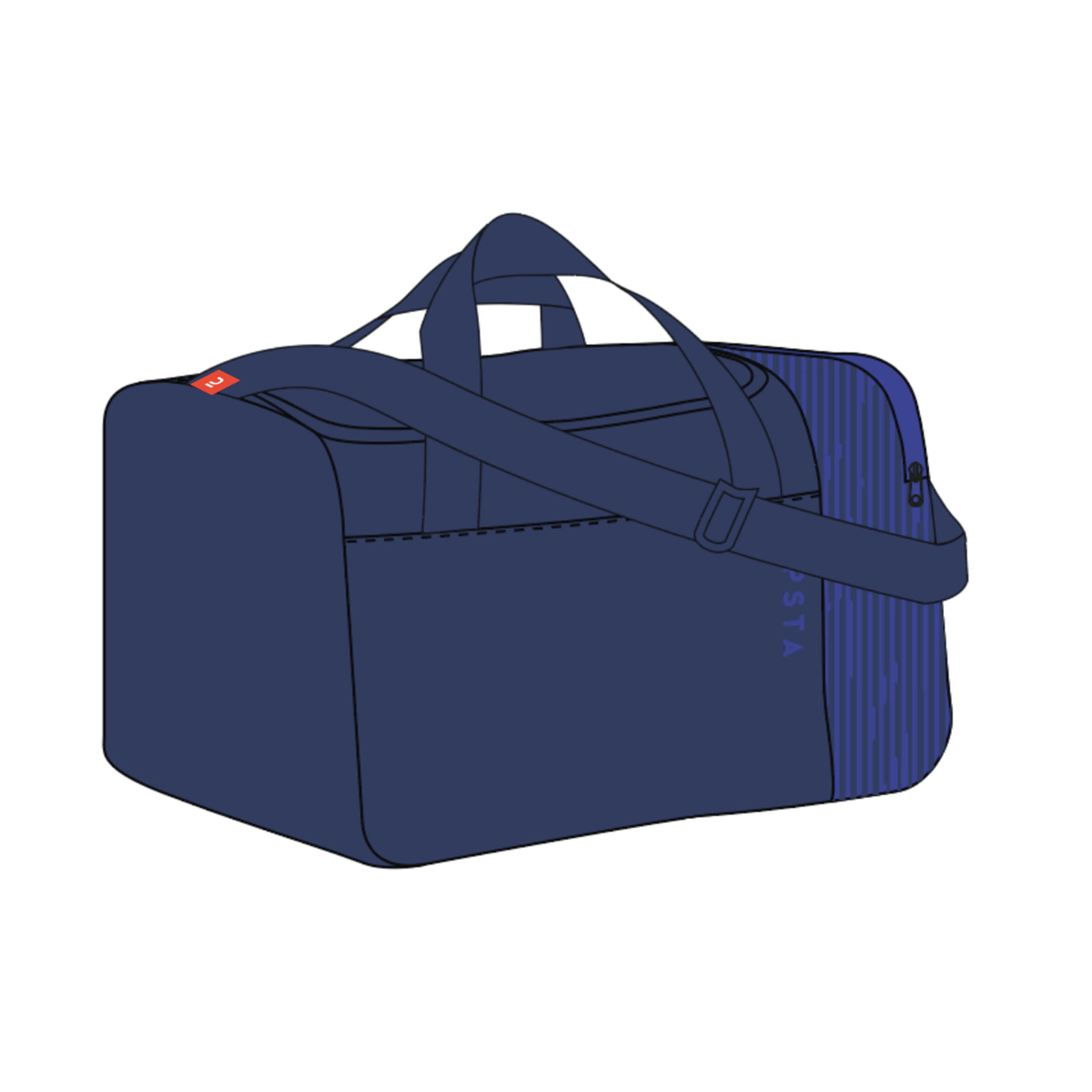 Maleta deportiva 35 L - ESSENTIAL - Azul intenso  9/11