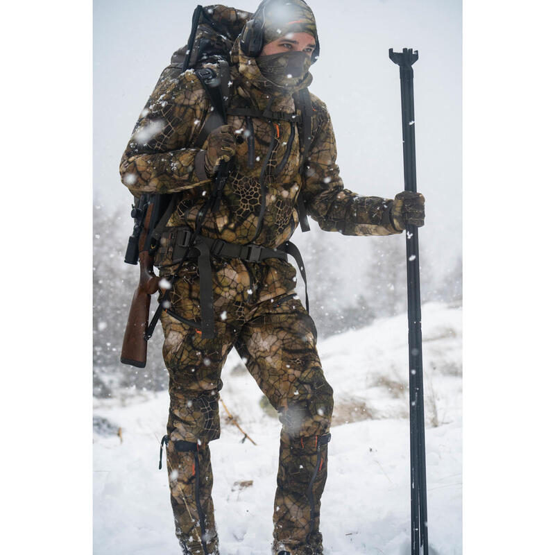 Warme waterdichte en geluidloze jachtbroek camouflage FURTIV 900