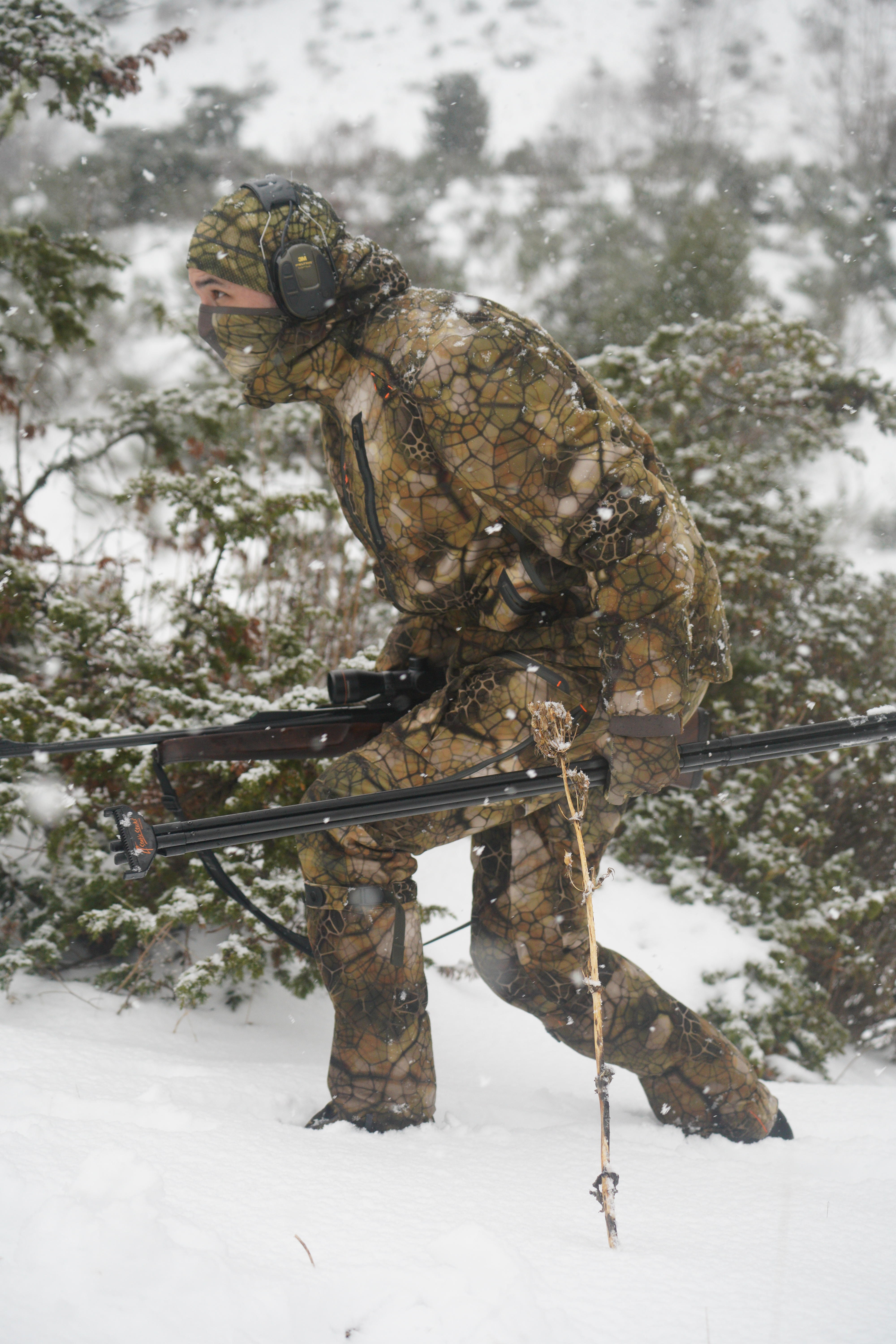 Pantalon chasse Silencieux Imperméable Chaud 900 camouflage FURTIV - SOLOGNAC