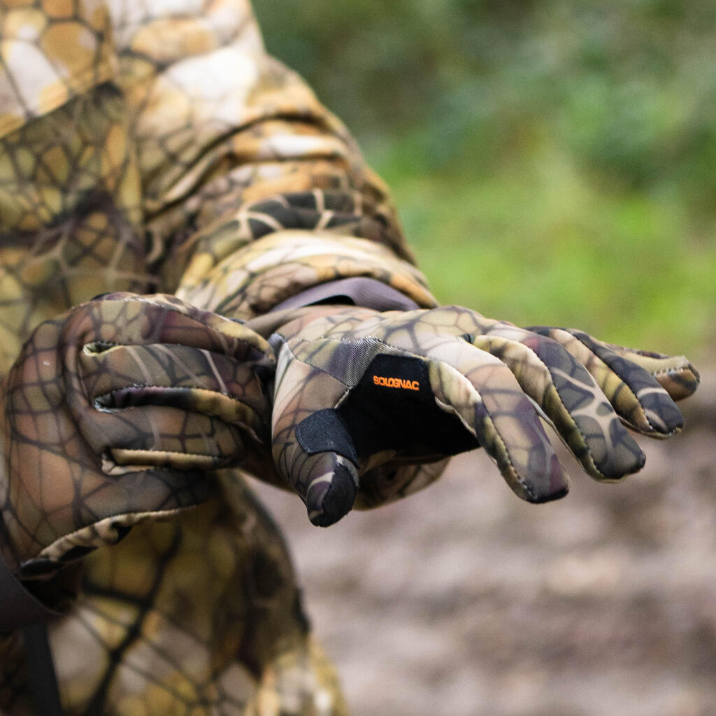 Jagd-Handschuhe FURTIV 500 warm camouflage 