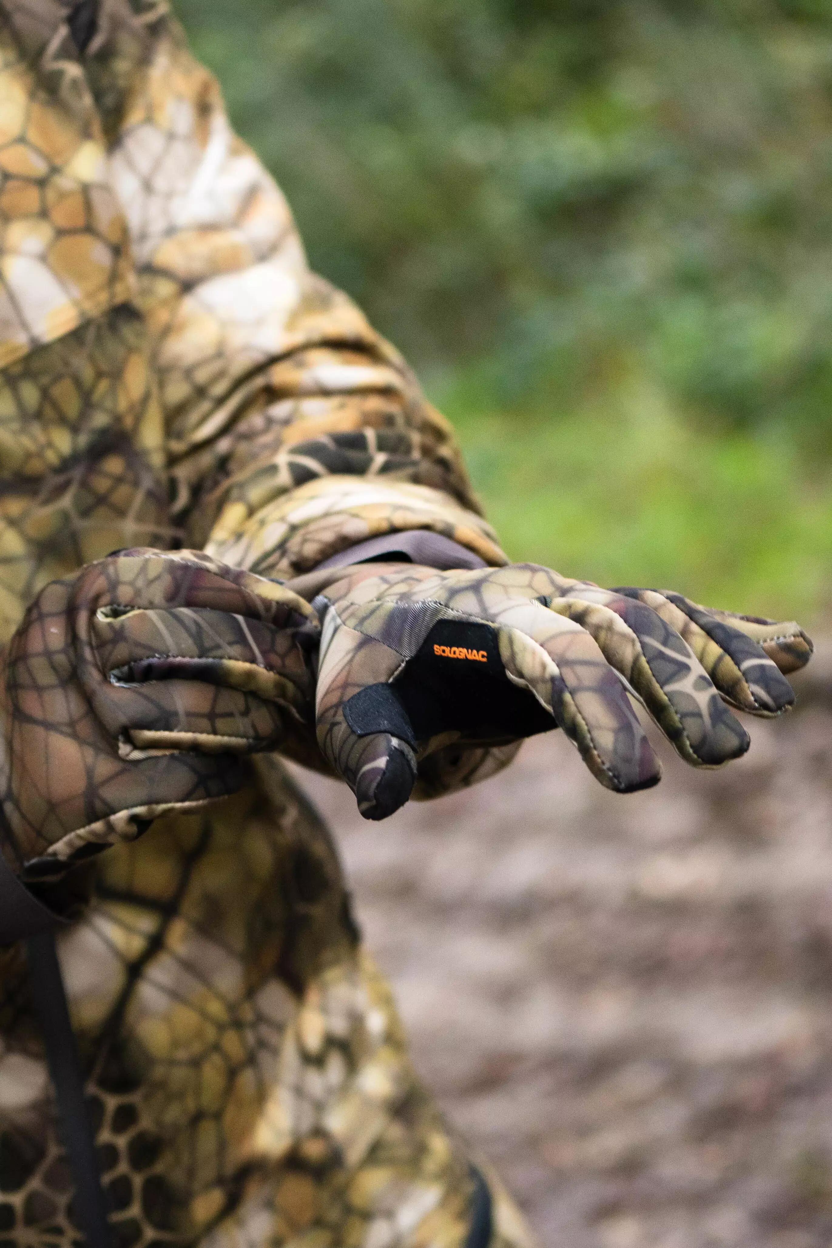Country Sport Gloves Warm Camouflage Furtiv 500 5/10