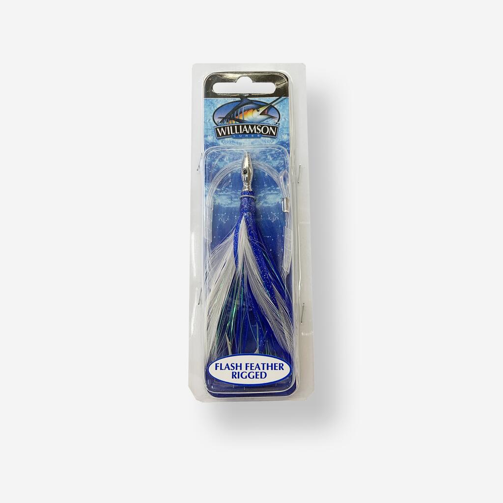 Streamer Schleppangeln Flash Feather mit Haken blau 04