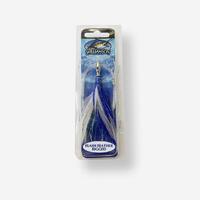 Leurre Flash feather monté bleu 04 pêche à la traine