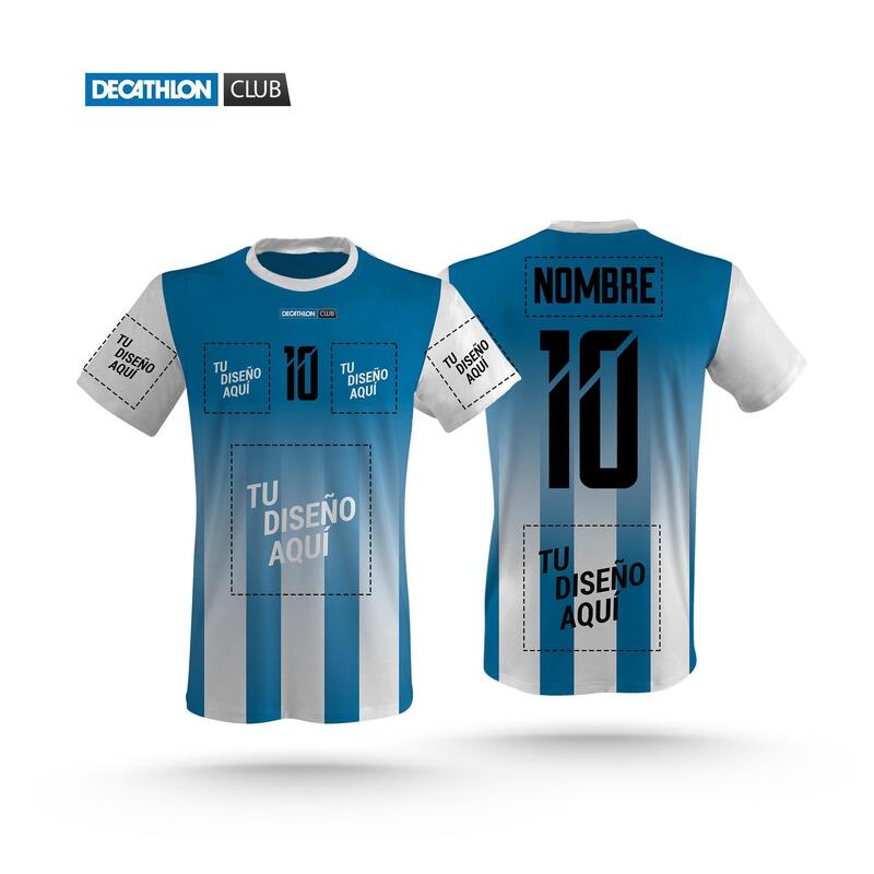 estaño actualizar italiano CAMISETA MANGA CORTA DE FÚTBOL ADULTO PERSONALIZADA MODELO CUP | Decathlon