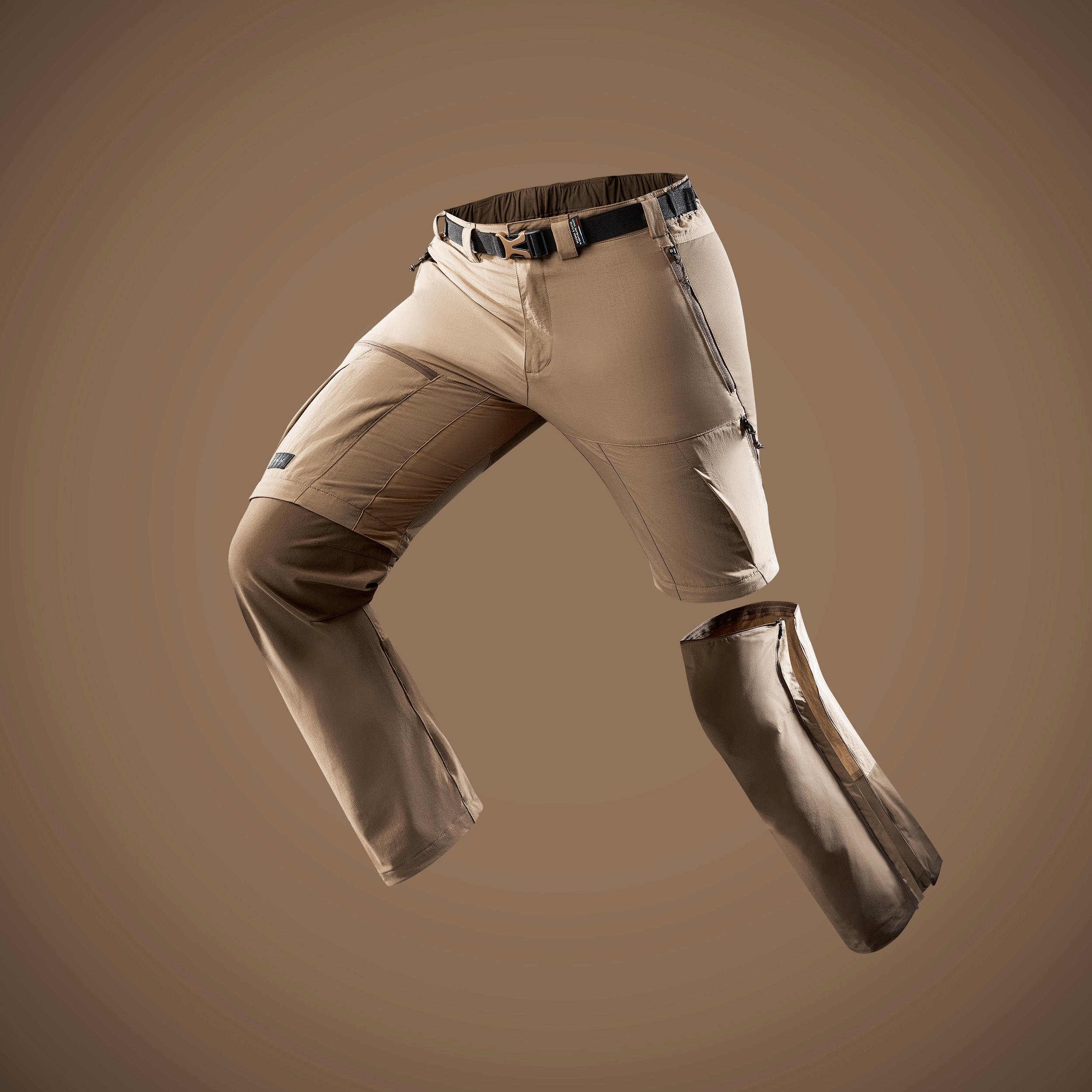 Pantalon modulable de trek montagne TREK 500 marron homme Decathlon