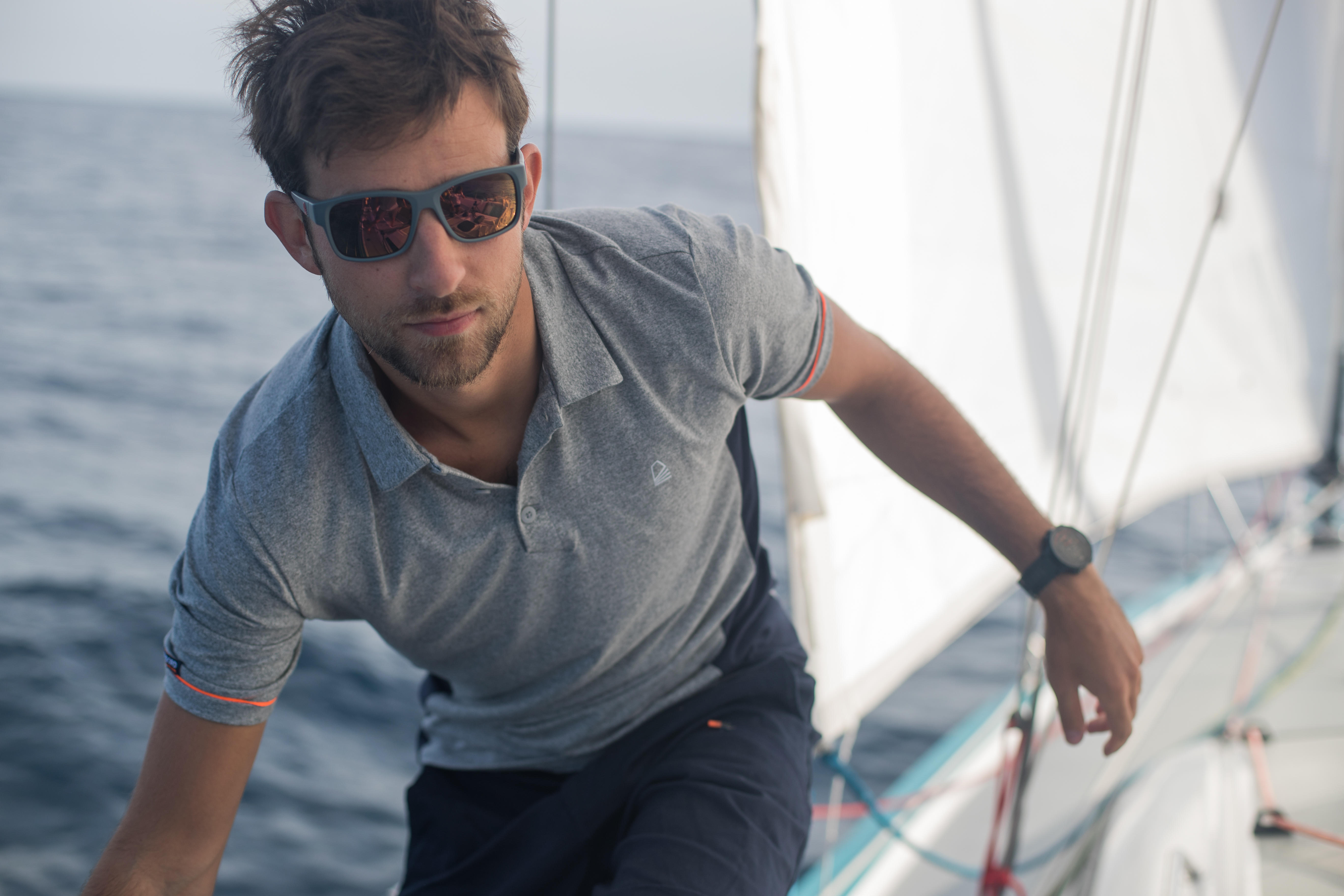 100 Sailing Shorts Men Asphalt blue‎ Tribord Decathlon