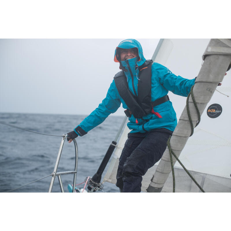 Peto impermeable de vela para mujer SAILING 500 Navy