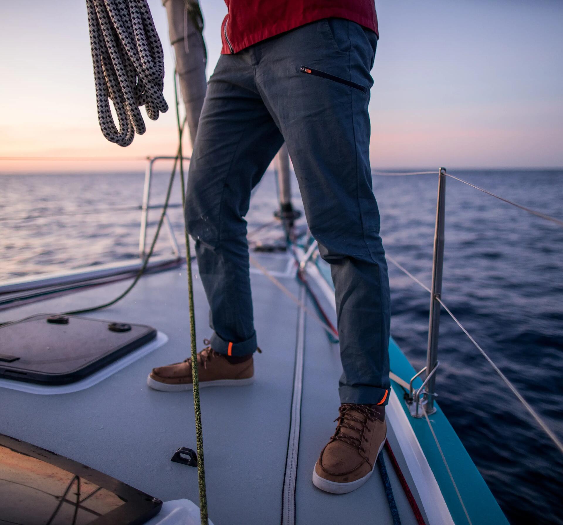 Lederschuhe zum Segeln