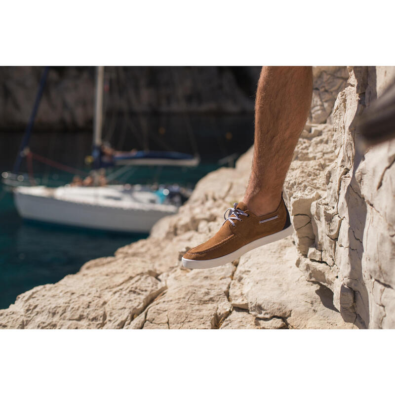 Chaussures de bateau Sailing 500 Homme Marron foncé