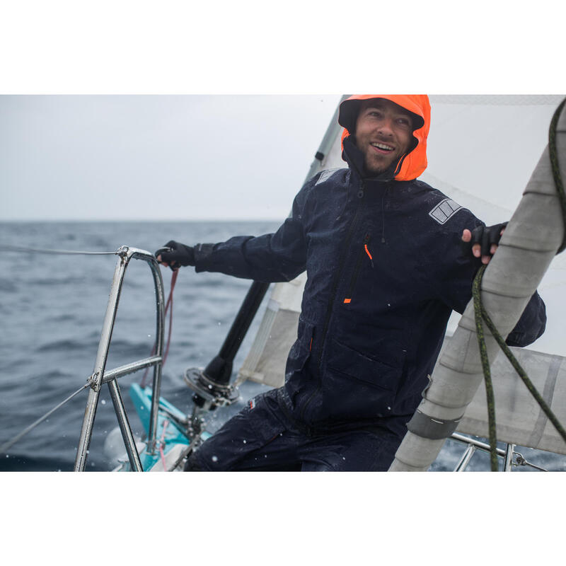 Férfi kantáros nadrág vitorlázáshoz Sailing 500, vízhatlan, tengerészkék