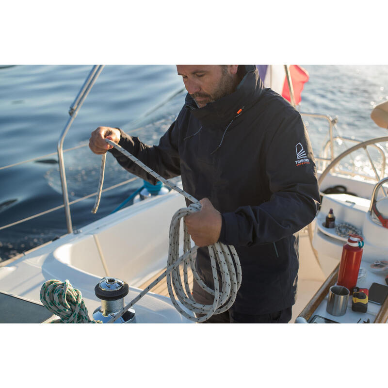 Pánská bunda na plavbu Sailing 300 nepromokavá větruodolná tmavě modrá