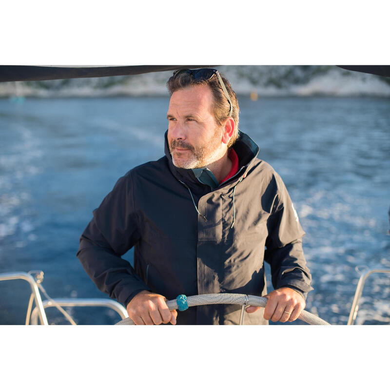 Men's sailing waterproof jacket SAILING 300 - Navy