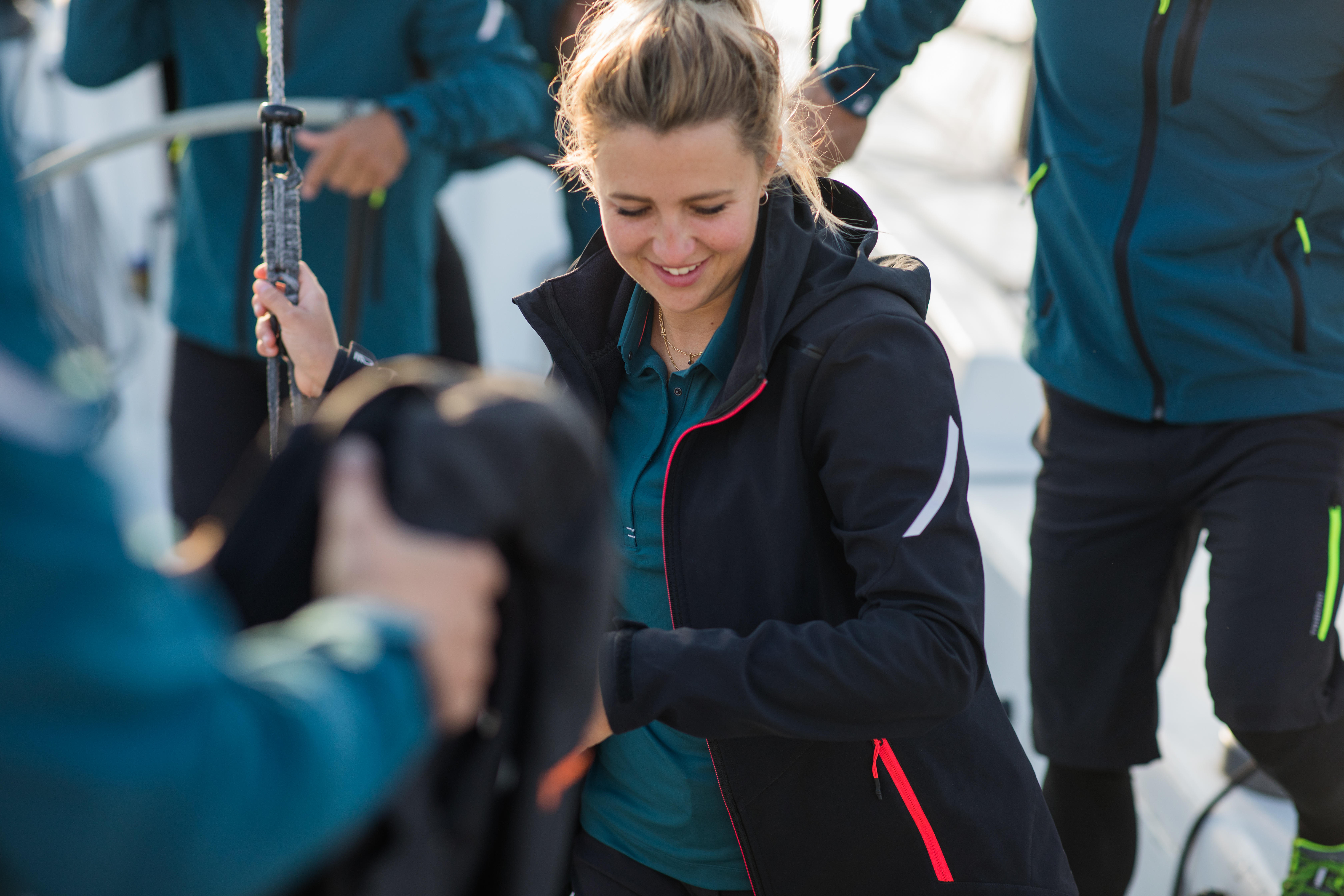 Women’s Windproof Softshell Jacket - 900 Black - TRIBORD