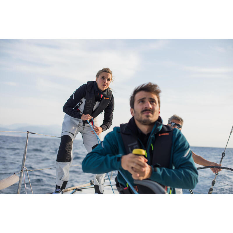 Geacă Softshell anti-vânt navigație SAILING 900 Negru Damă 