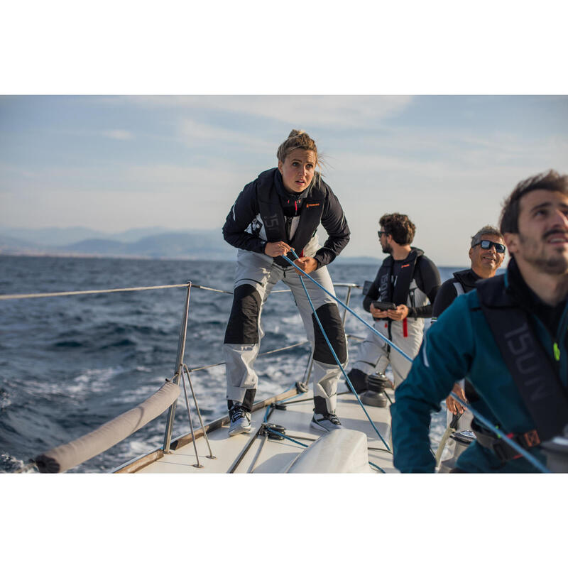 Kadın Softshell Yelkenli Montu - Siyah - Sailing 900