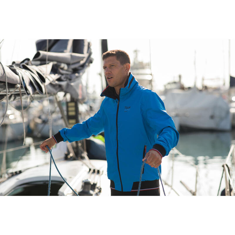 Blouson coupe vent imperméable de voile Sailing 100 Homme bleu vif