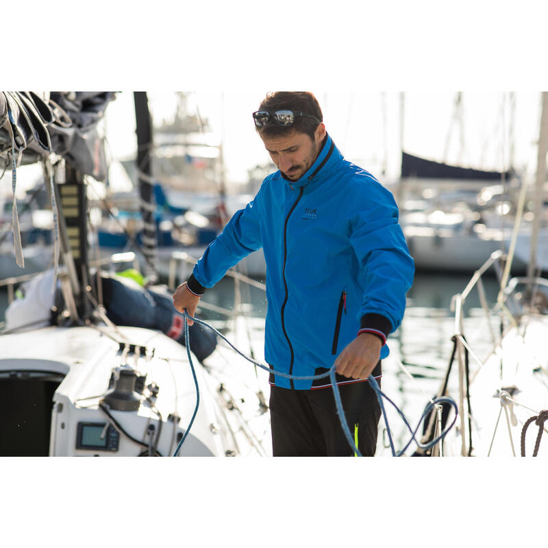Blouson coupe vent imperméable de voile Sailing 100 Homme bleu vif