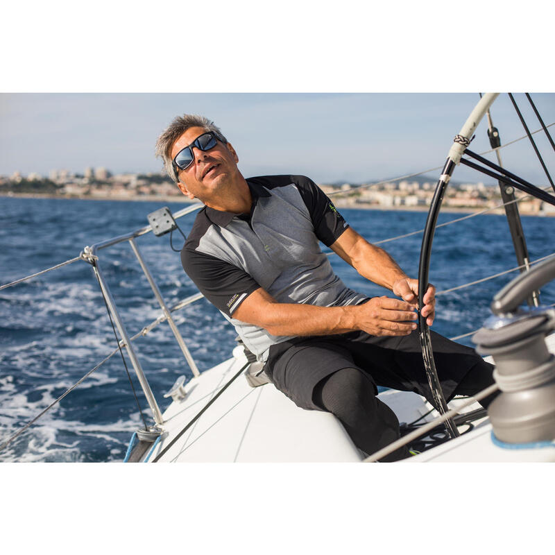 Segel-Tights Funktionshose Sailing 500 Race Herren grau/schwarz