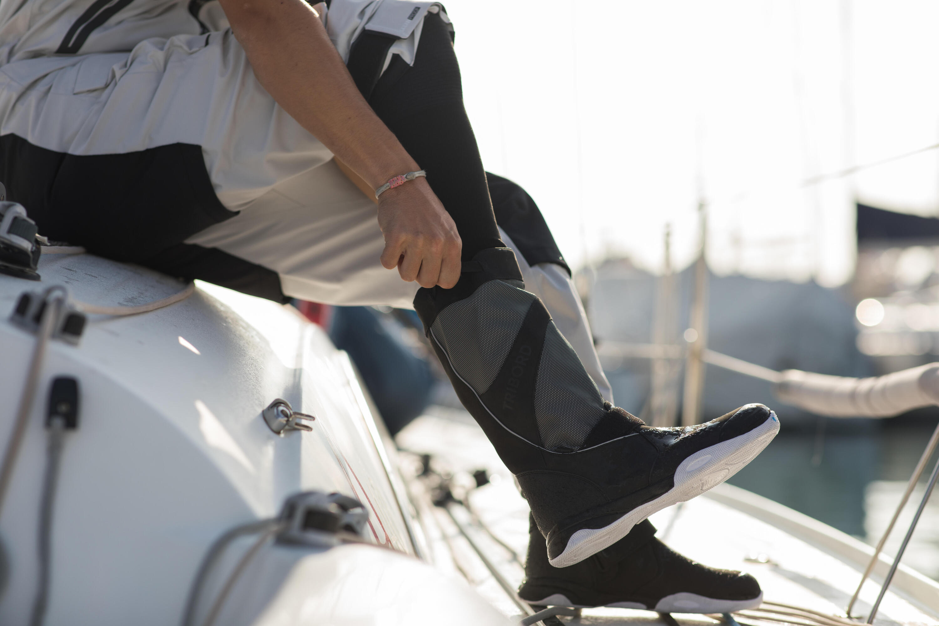 Bottes de bateau Sailing 900 adulte noir 16/17