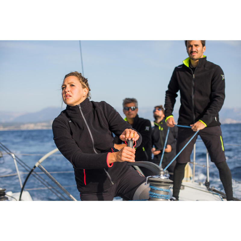 CALÇAS TÉRMICAS TÉCNICAS DE VELA SAILING 500 HOMEM CINZENTO PRETO