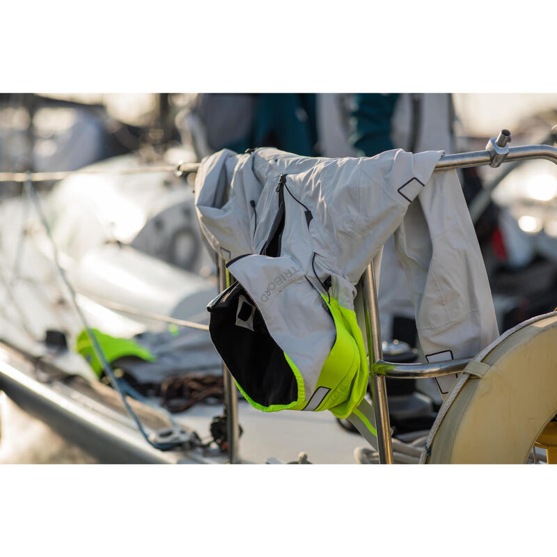 Pánská nepromokavá bunda na jachting Race Offshore 900 šedá
