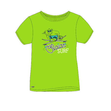 kids’ surfing anti-UV printed water T-Shirt - green