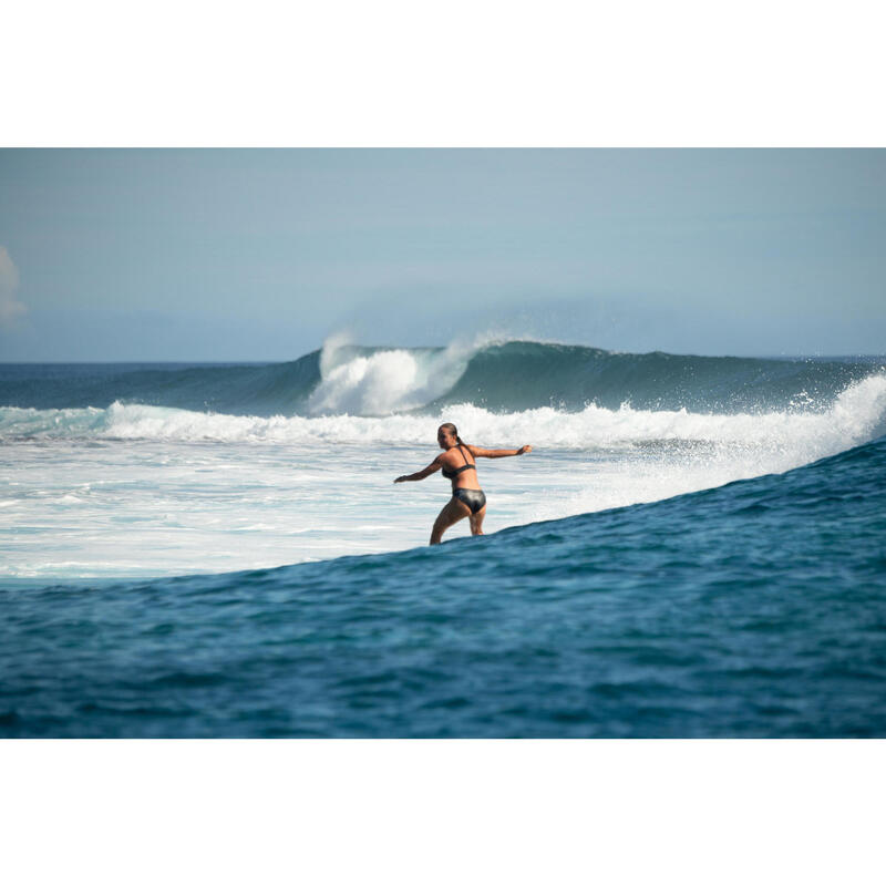 Bikinitop voor surfen Isa verstelbaar rugbandje zwart