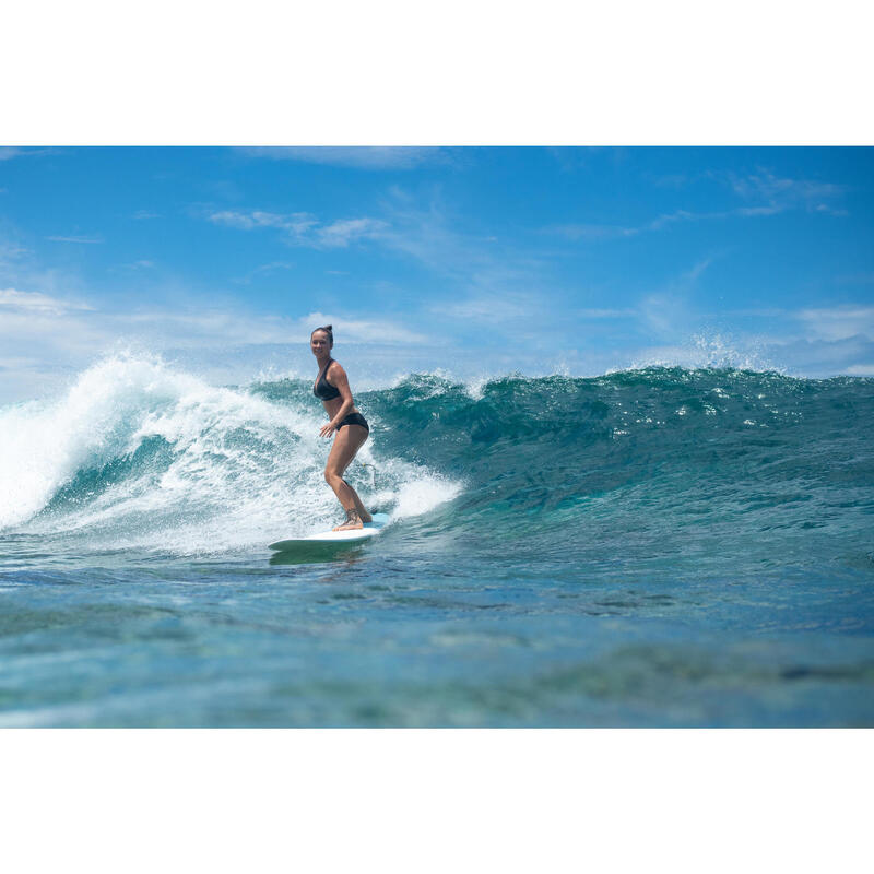 Bikinitop voor surfen Isa verstelbaar rugbandje zwart