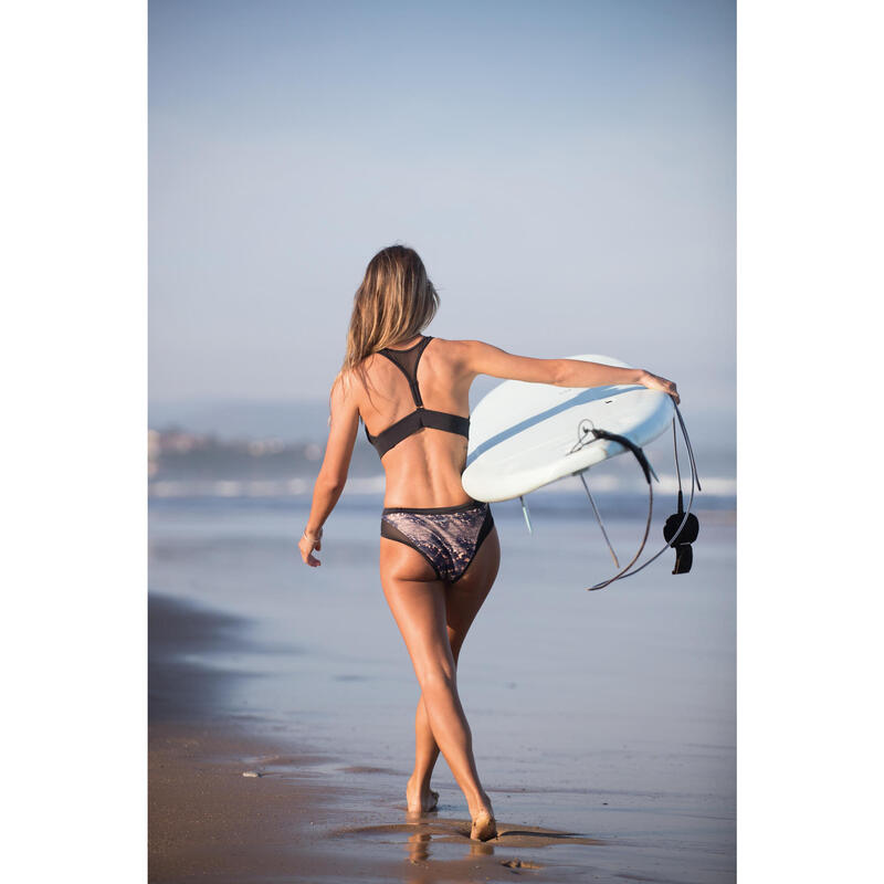 Bikinitop voor surfen Isa verstelbaar rugbandje zwart