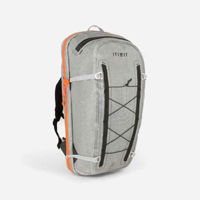 Rucksack wasserfest IPX7 wandlungsfähig 12040 L Stand Up Paddle grau