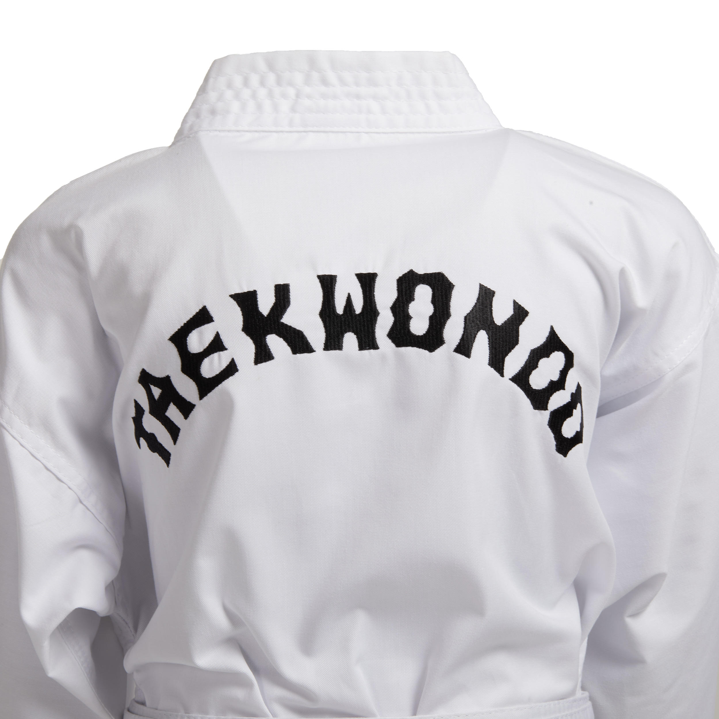 100 Kids' Taekwondo Dobok Uniform - White 5/7