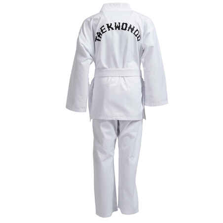 100 Kids' Taekwondo Dobok Uniform - White