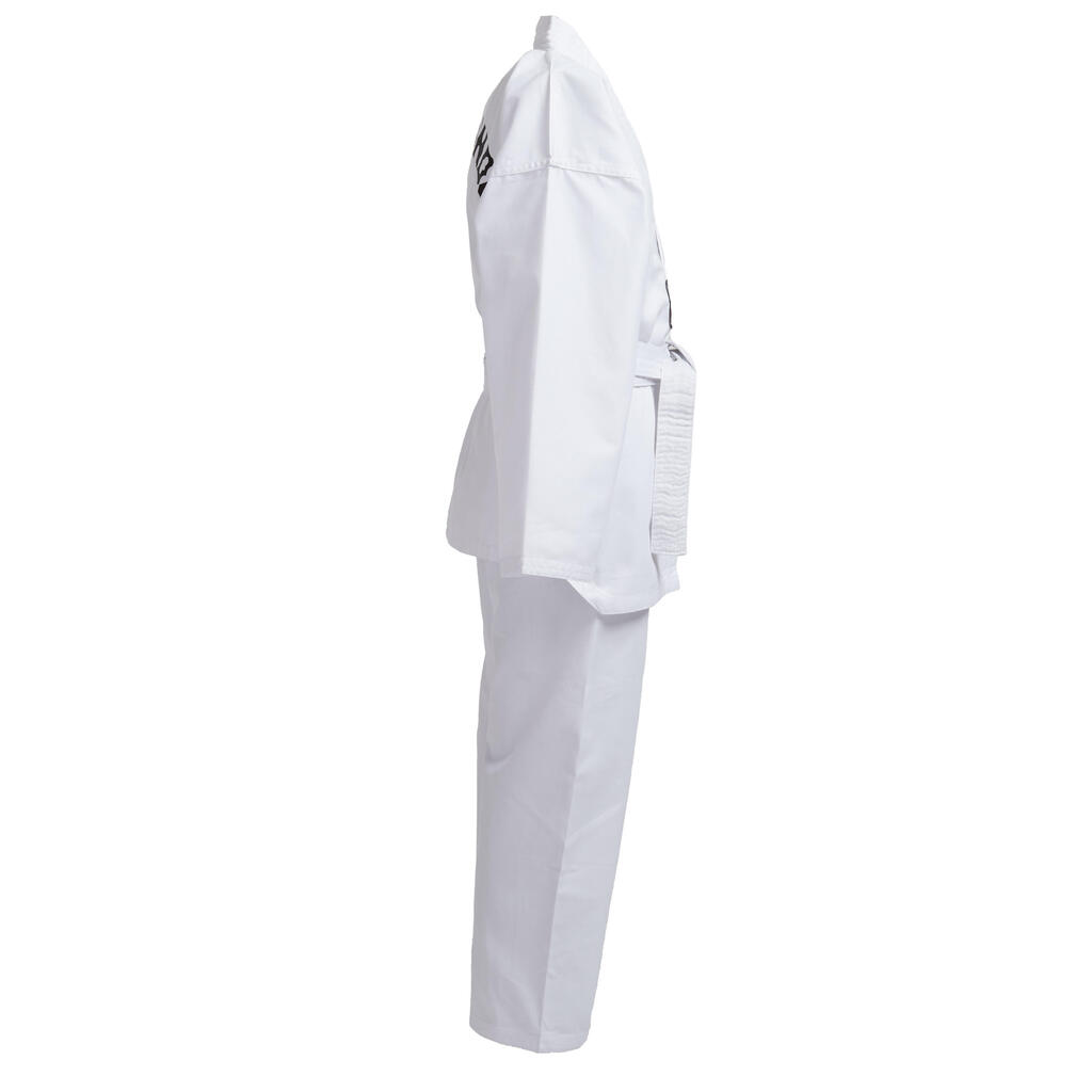 100 Kids' Taekwondo Dobok Uniform - White