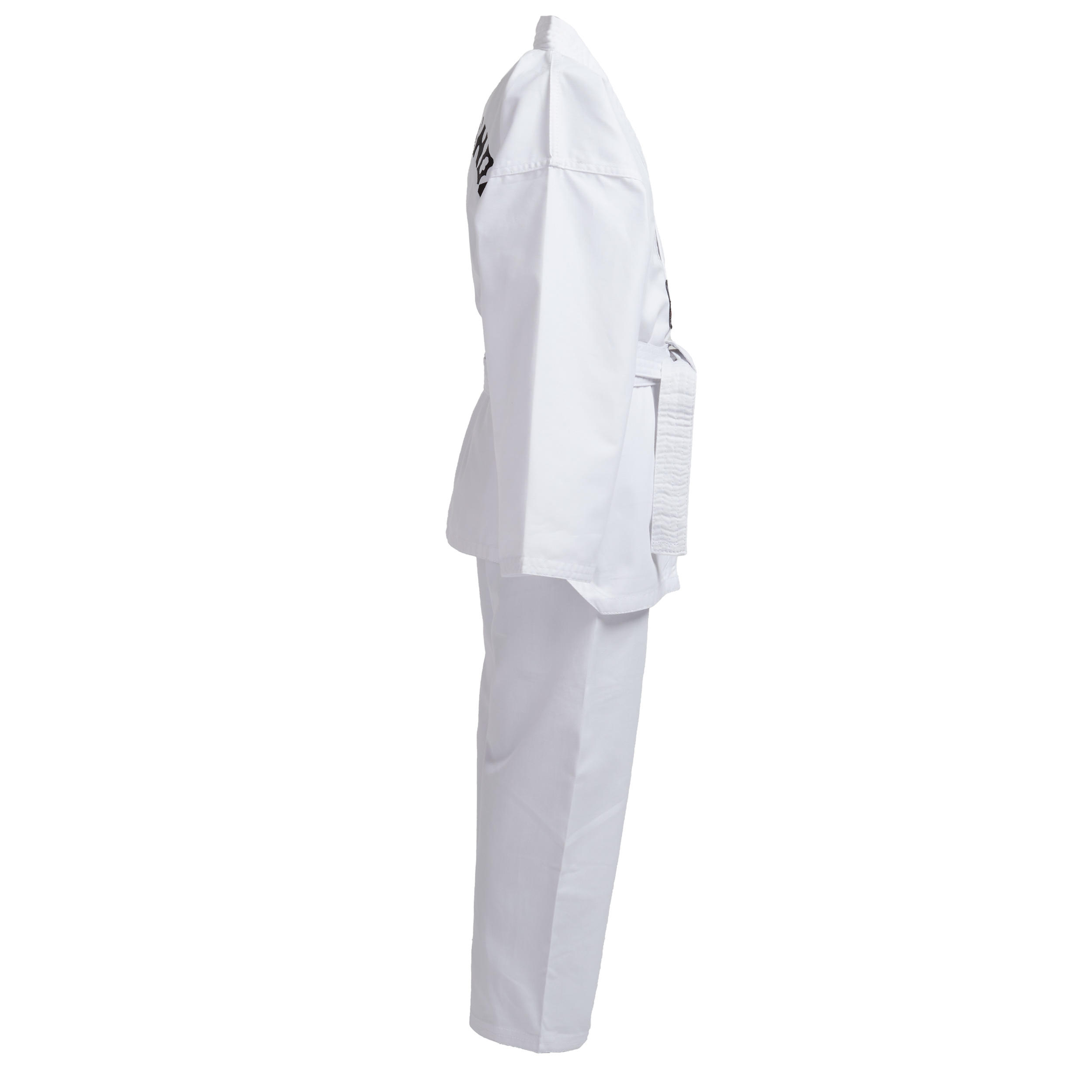 100 Kids' Taekwondo Dobok Uniform - White 4/7