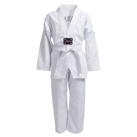 100 Kids' Taekwondo Dobok Uniform - White