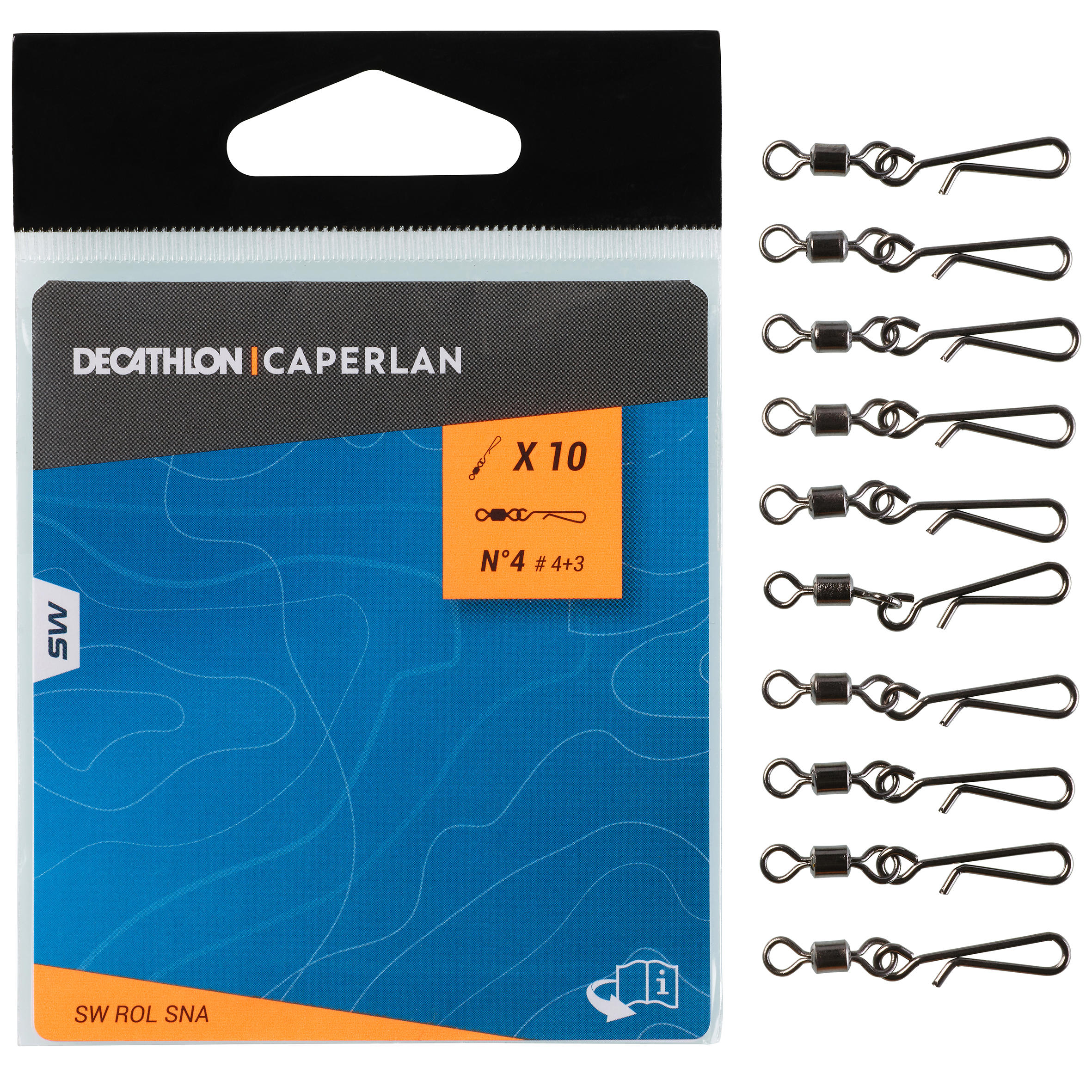 Girella moschettone pesca surfcasting ROL SNA N°4 2/3
