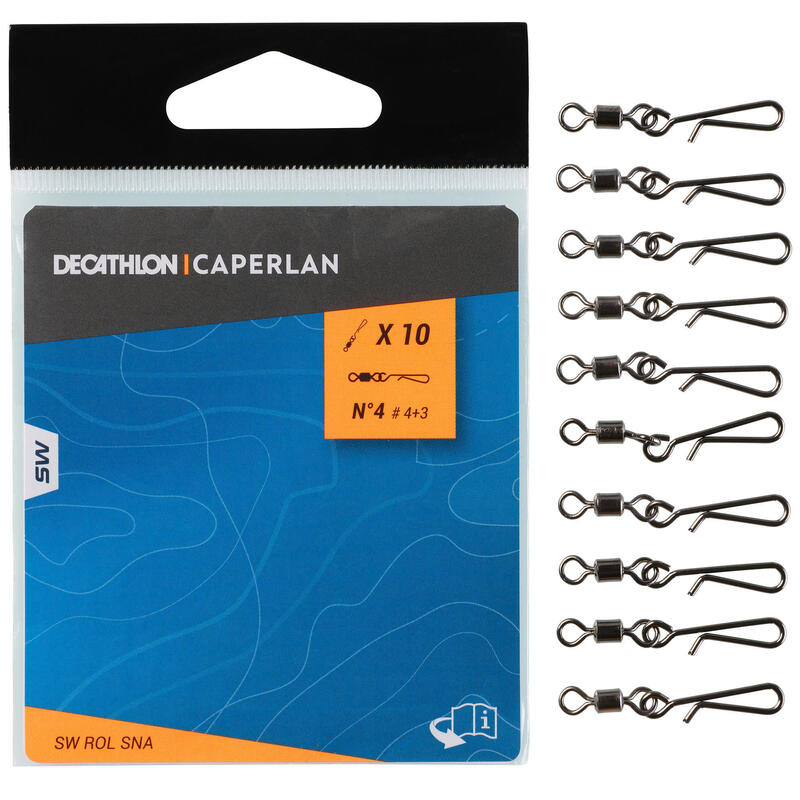 Fishing Surfcasting Snap Swivel SW ROL SNA N°6 CAPERLAN Decathlon