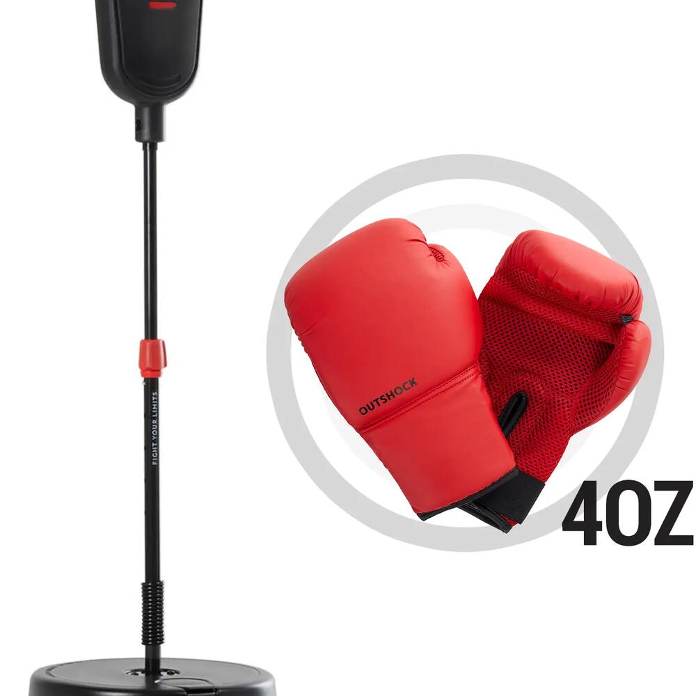 Decathlon Domyos Outshock Kids' Punching Ball Kit + Boxing Gloves 4OZ
