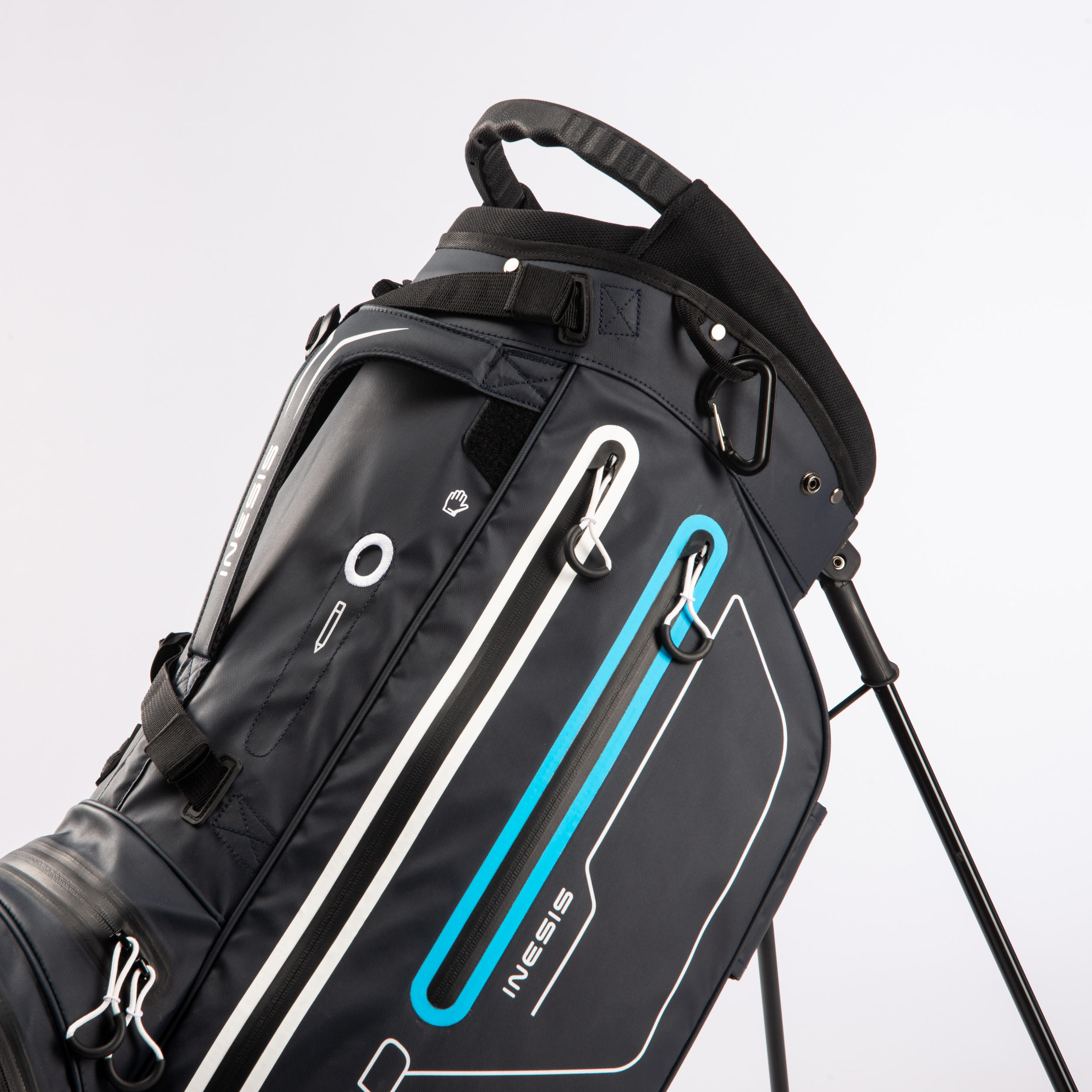 Golf stand bag waterproof – INESIS light blue 6/9