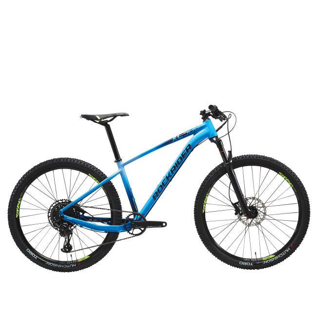 light blue mountain bike