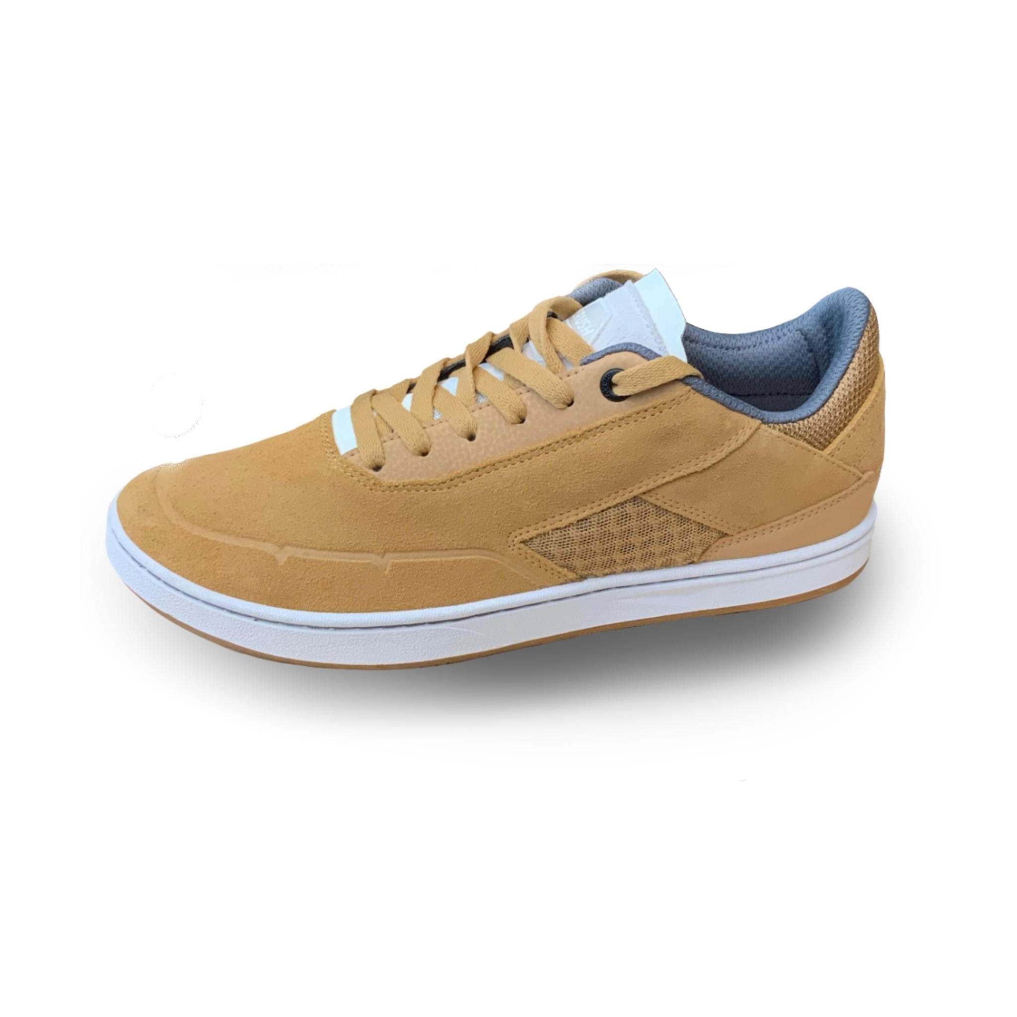Adult Low-Top Cupsole Skate Shoes Crush 500 - Ochre/White 16/16