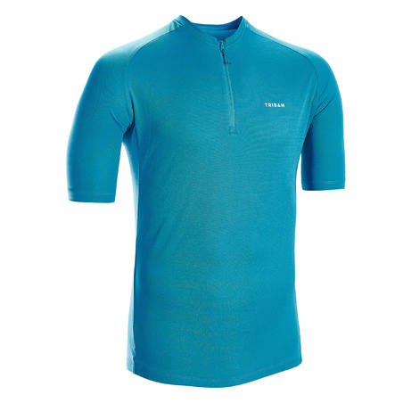 MAILLOT MANCHES COURTES VELO ROUTE TRIBAN ESSENTIEL BLEU