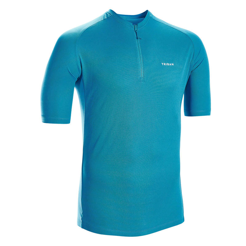 Short-Sleeved Road Cycling Jersey Essential - Blue
