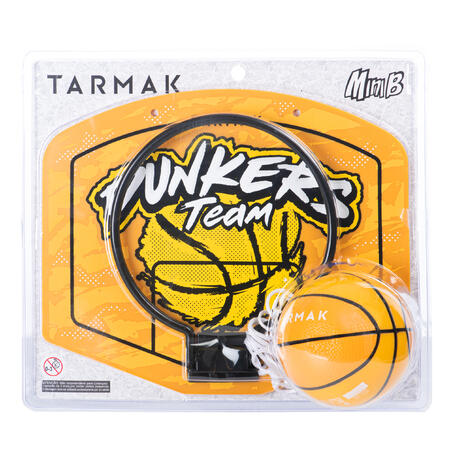 Баскетбольне кільце SK100 Dunkers для дітей/дорослих, з м'ячем - Жовте