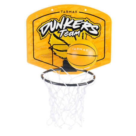 Баскетбольне кільце SK100 Dunkers для дітей/дорослих, з м'ячем - Жовте