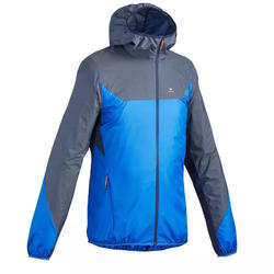 Giacca antivento montagna uomo FH500 HELIUM WIND grigio azzurra