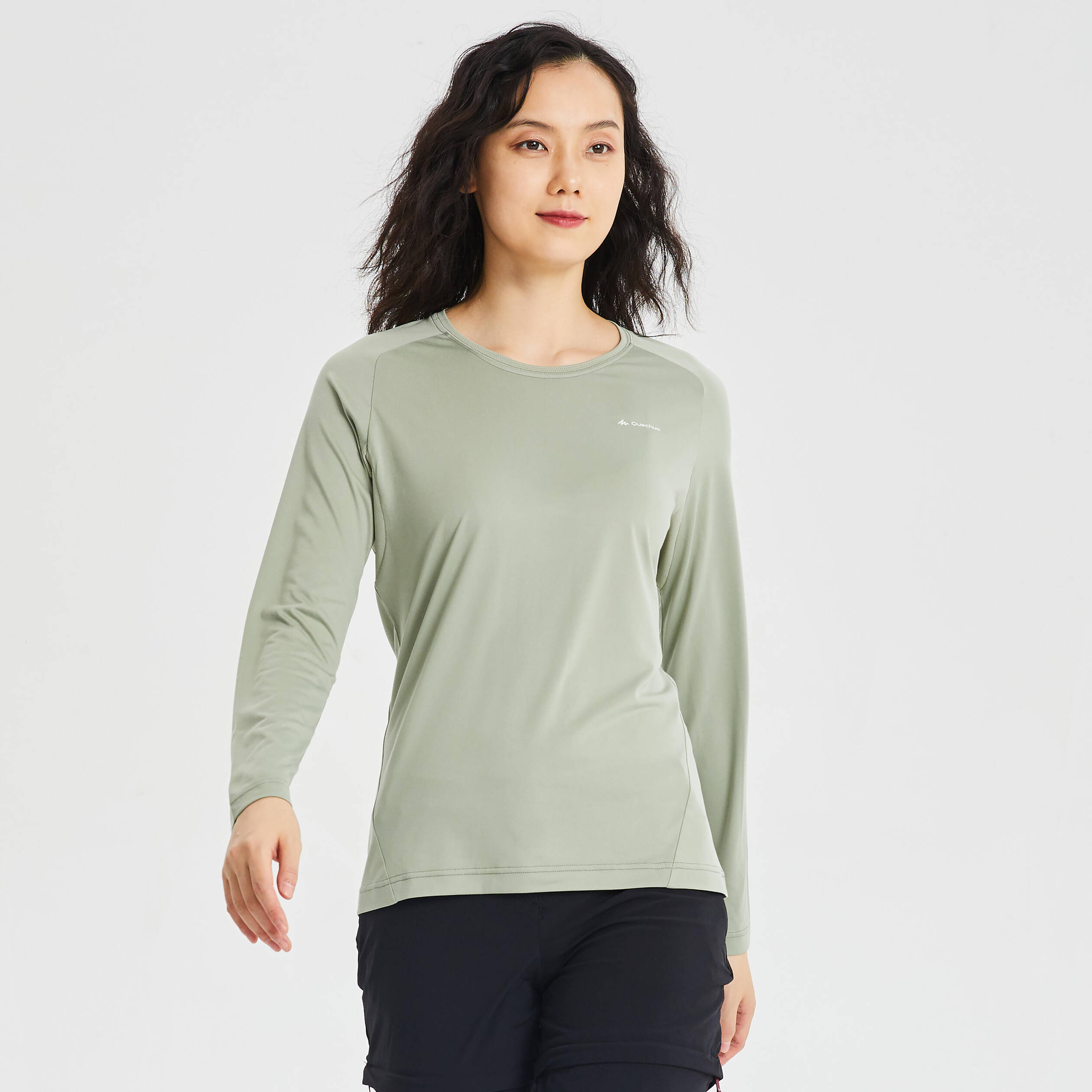 Women’s Long-sleeved Mountain Walking T-shirt MH550