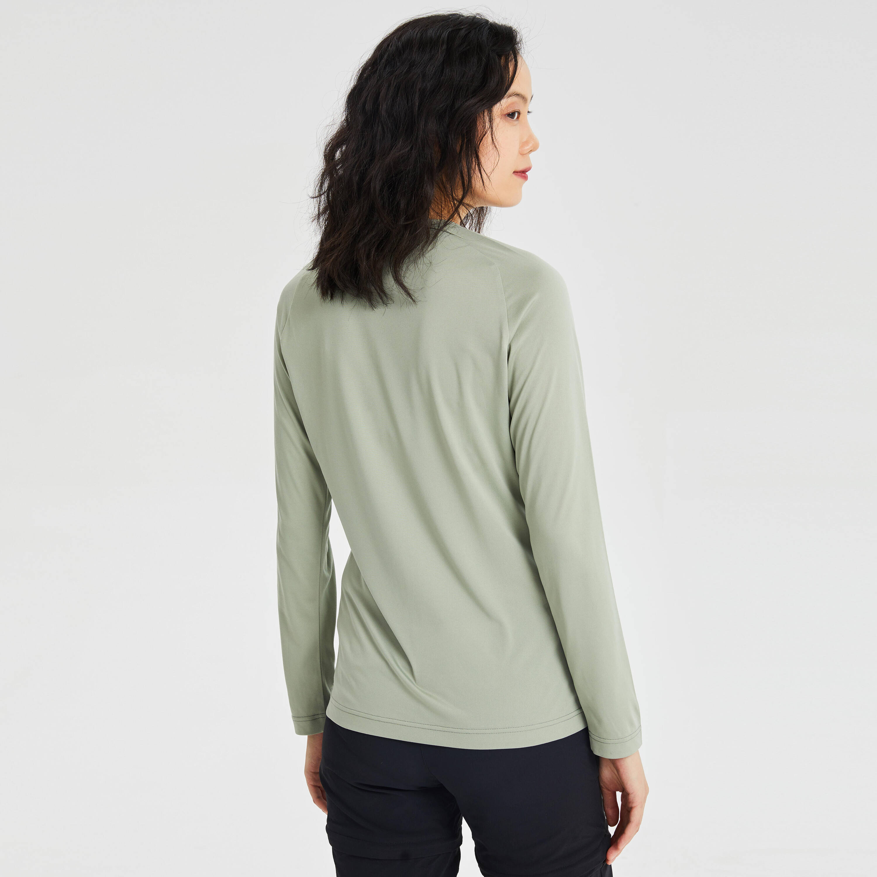 Women’s Long-sleeved Mountain Walking T-shirt MH550 -  5