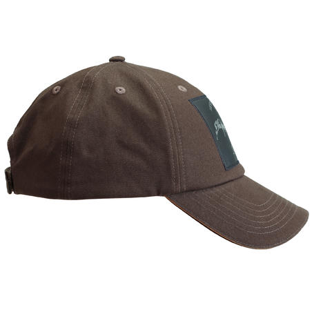 Casquette chasse 100 Brodée Cerf Marron